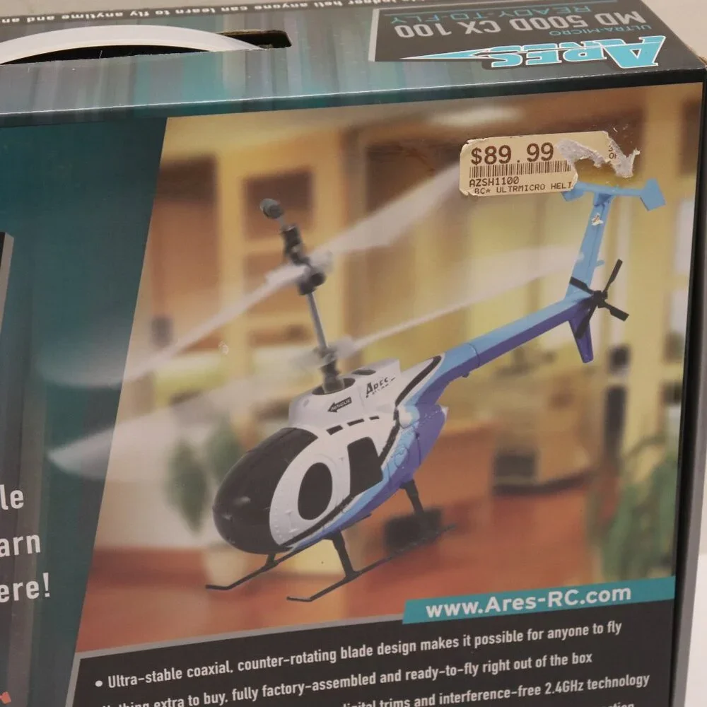 Ares Helicopter Ultra-Micro Indoor Heli Like New in the Box Md 500D‎ CX100